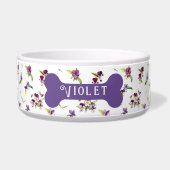 Personalized Violet Purple Floral ボウル (正面)