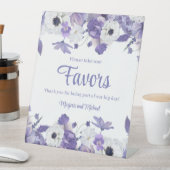 Personalized Violet Purple Flowers Wedding 台座サイン (インサイチュ)