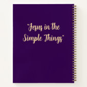 Personalized Violet Sepia Jesus Notebook ノートブック (裏面)