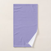 Personalized Violet Towels Set with Name  バスタオルセット (ハンドタオル)