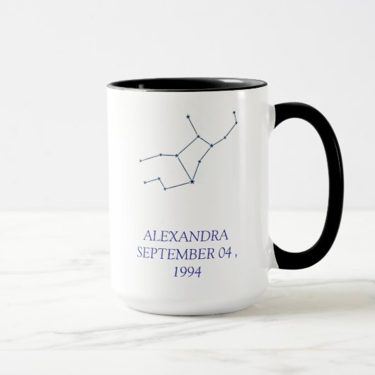 Personalized Virgo Constellation Mug - Custom Star マグカップ (右)