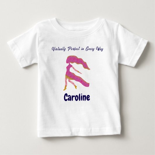 Personalized Virgo “Virtually Perfect” Toddler Art ベビーTシャツ (正面)