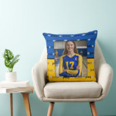 Personalized Volleyball Blue and Yellow Senior クッション (椅子)