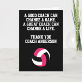Personalized Volleyball Coach From Team Players カード (正面)