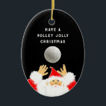 Personalized Volleyball Keepsake セラミックオーナメント<br><div class="desc">Easy to personalize volleyball Christmas ornament or cute holiday gift tag. To personalize,  edit text to add volleyball player or coach's name.</div>
