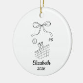 Personalized Volleyball Ornament Youth Volleyball  セラミックオーナメント (左)