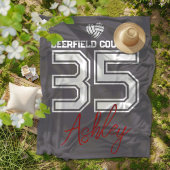 Personalized Volleyball Player School Colors フリースブランケット