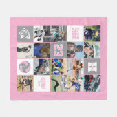 Personalized Volleyball Senior Gift Custom Color フリースブランケット (正面(横))