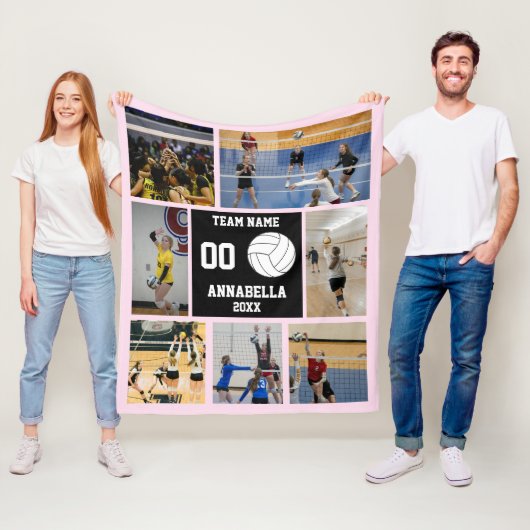 Personalized Volleyball Senior Night Keepsake フリースブランケット (インサイチュ)