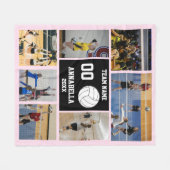 Personalized Volleyball Senior Night Keepsake フリースブランケット (正面(横))