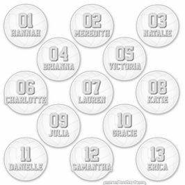 personalized volleyball stickers for 13 girls boys シール