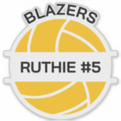 Personalized Volleyball Team Gifts Volleyball シール (正面)