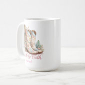 Personalized Walk By Faith Mug コーヒーマグカップ (正面左)