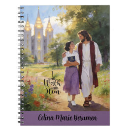 Personalized Walk with Him Christian LDS Journal ノートブック