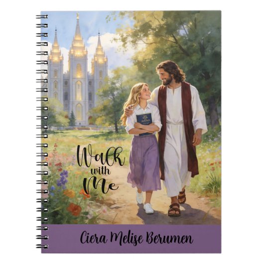 Personalized Walk with Me Christian LDS Journal2 ノートブック (正面)