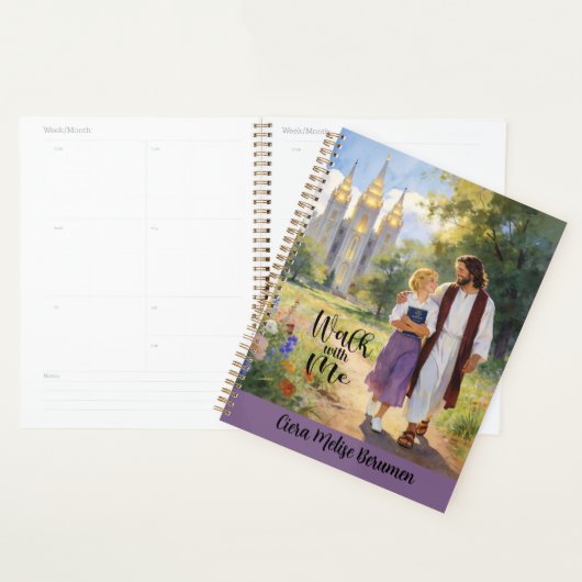 Personalized 'Walk with Me' Christian LDS Planner4 プランナー手帳 (ディスプレー)