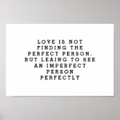 personalized wall art Minimalist Love Quote Wall A ポスター (正面)