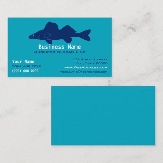 Personalized Walleye Fishing Guide / Charter  名刺 (正面/裏面)