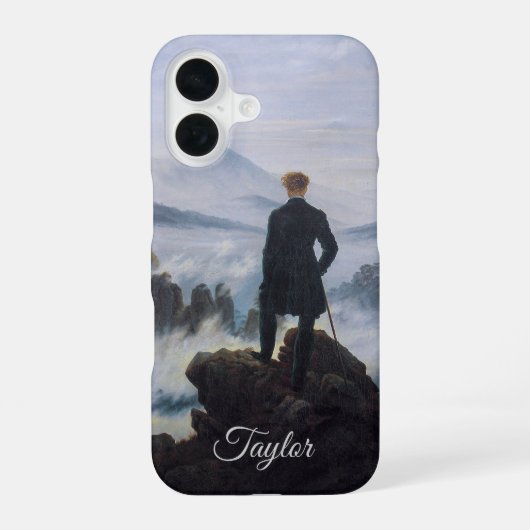 Personalized Wanderer – Caspar David Friedrich iPhone 16ケース (裏面)