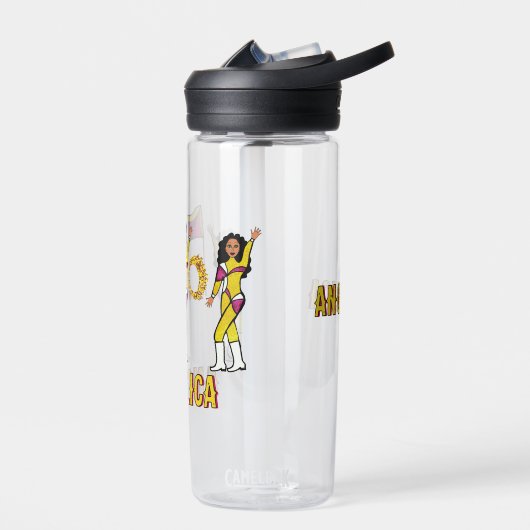 Personalized Water Bottle Gold Pink Blend #2 ウォーターボトル (左面)
