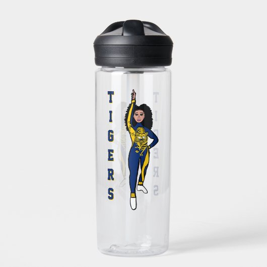 Personalized Water Bottle Gold Tiger 2 ウォーターボトル (正面)