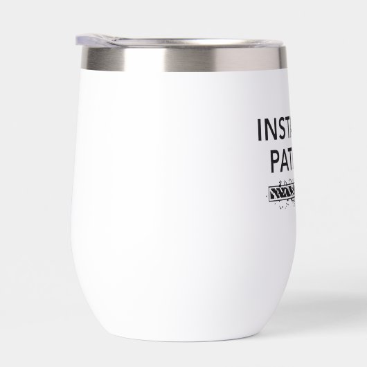 personalized water bottle, installing patience (右面)