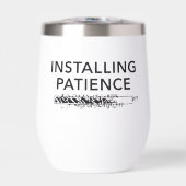 personalized water bottle, installing patience (正面)