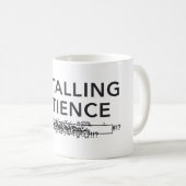 personalized water bottle, installing patience コーヒーマグカップ (正面右)