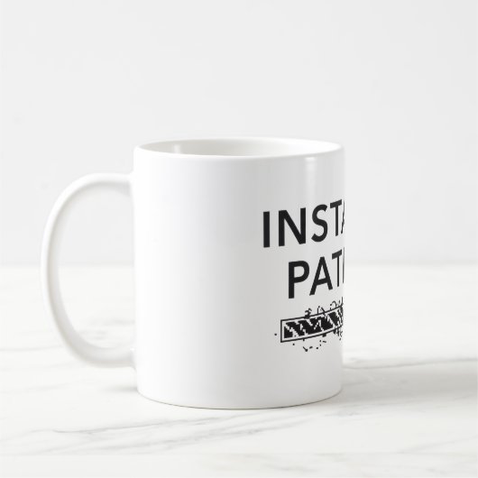 personalized water bottle, installing patience コーヒーマグカップ (左)