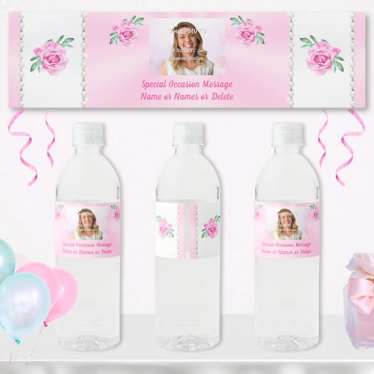 Personalized Water Bottle Labels for Birthday, ANY ペットボトルラベル