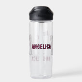 Personalized Water Bottle Merlot Silver #2 ウォーターボトル (背面)