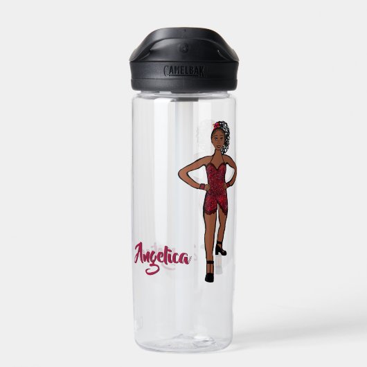 Personalized Water Bottle Ruby Ruffle #1 ウォーターボトル (背面)