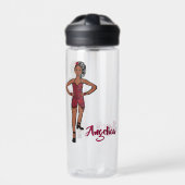 Personalized Water Bottle Ruby Ruffle #1 ウォーターボトル (正面)