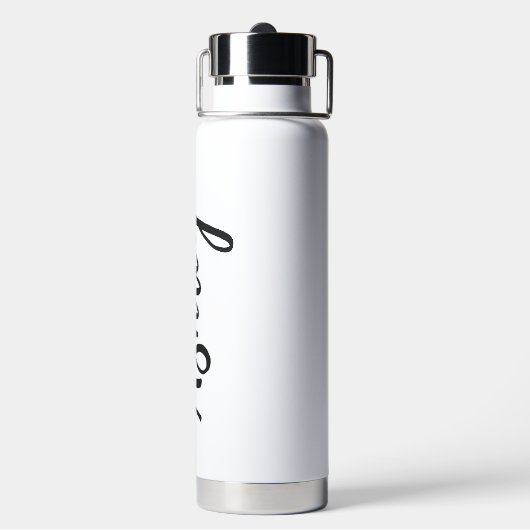 Personalized Water Bottle with Straw – Custom Name ウォーターボトル (背面)