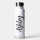 Personalized Water Bottle with Straw – Custom Name ウォーターボトル (左面)