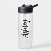 Personalized Water Bottle with Straw – Custom Name ウォーターボトル (左面)