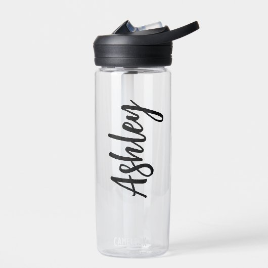 Personalized Water Bottle with Straw – Custom Name ウォーターボトル (左面)