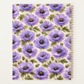 Personalized Watercolor Blue Poppies Planner プランナー手帳 (裏面)