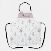 Personalized Watercolor Botanical エプロン (正面)