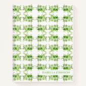 Personalized Watercolor Botanical Notebook ノートブック (正面)