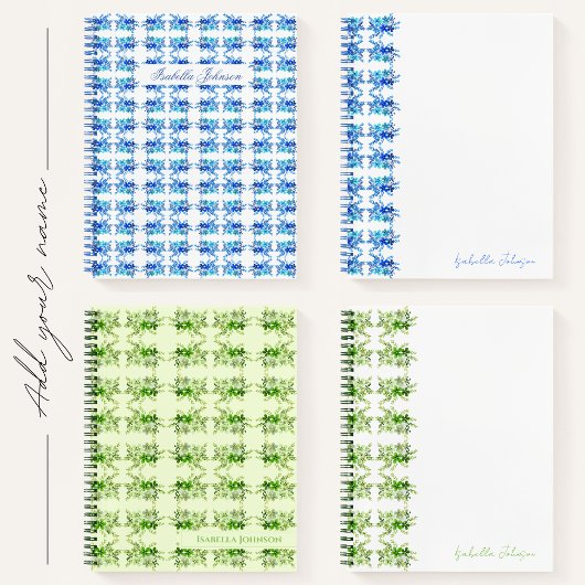 Personalized Watercolor Botanical Notebook ノートブック