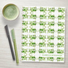 Personalized Watercolor Botanical Notebook ノートブック
