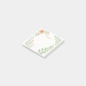 Personalized Watercolor Botanical Sticky Notes ポストイット (アングル)