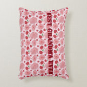 Personalized Watercolor Cherry Floral Pattern,  アクセントクッション (正面(垂直))