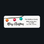 Personalized, Watercolor Christmas ball Ornaments ラベル<br><div class="desc">Product Name: "Yuletide Elegance: Personalized Watercolor Christmas Ball Ornaments Label" Product Description: Add a touch of artistic sophistication to your holiday mailings with our "Yuletide Elegance: Personalized Watercolor Christmas Ball Ornaments Label". This exquisite label is the perfect way to convey the warmth and beauty of the holiday season in your...</div>