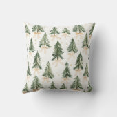 Personalized Watercolor Christmas Tree Name  クッション (裏面)