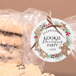 Personalized Watercolor Cookie Exchange フェイバータグ