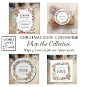 Personalized Watercolor Cookie Exchange ラウンドシール