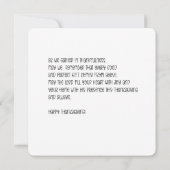 Personalized Watercolor Cornucopia Thanksgiving  カード (裏面)