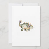 Personalized Watercolor Dinosaur Birthday Party 招待状 (裏面)